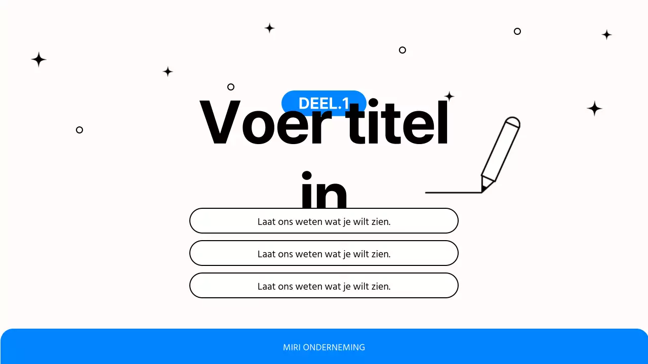 Eenvoudige blauw-zwarte kantoorwerkpresentatie