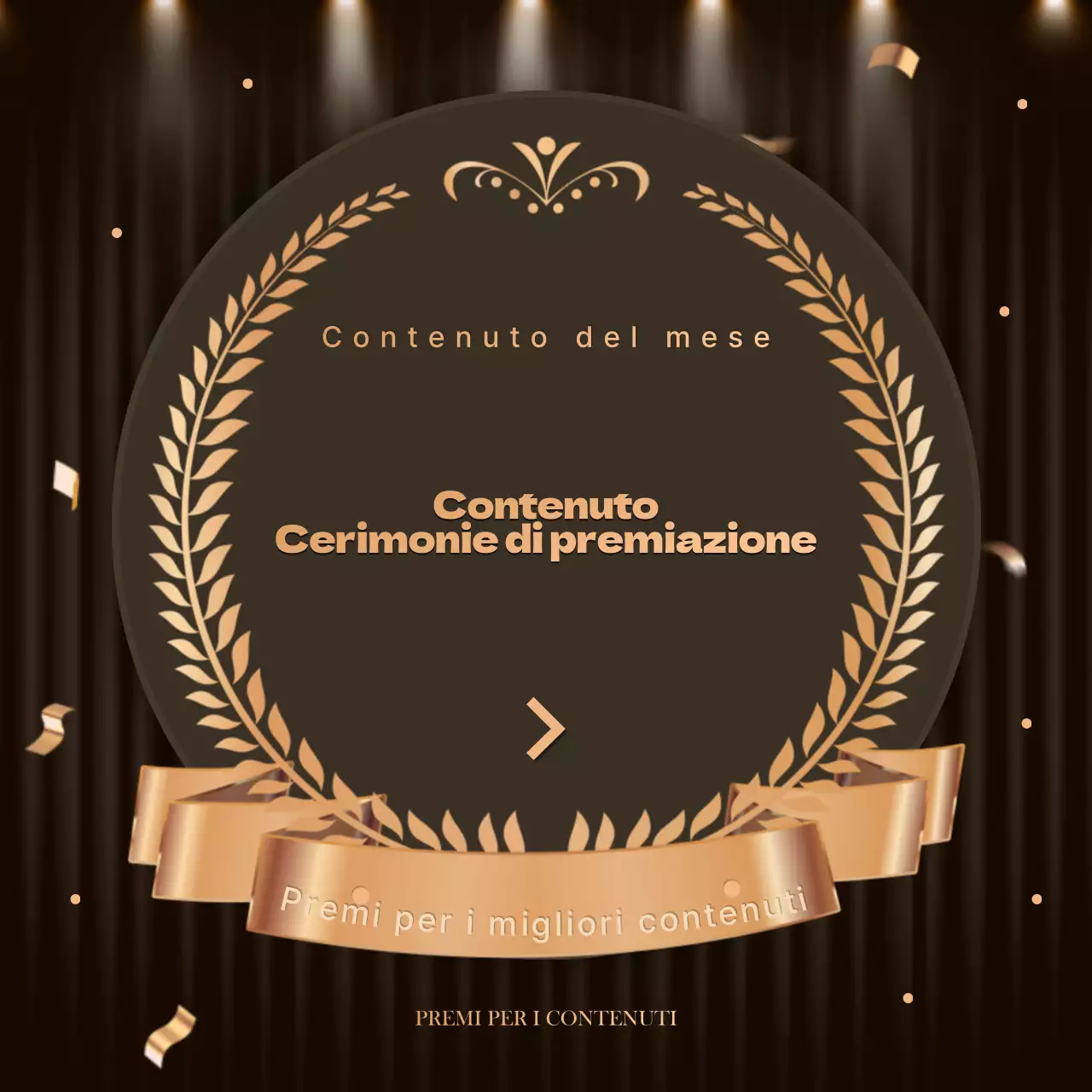 Contenuti lussuosi in arancione e marrone per un post di chiusura di fine anno