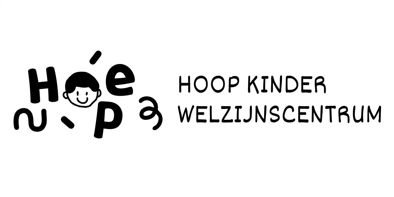 Kinderwelzijnscentrum met leuke illustraties en lettertypes