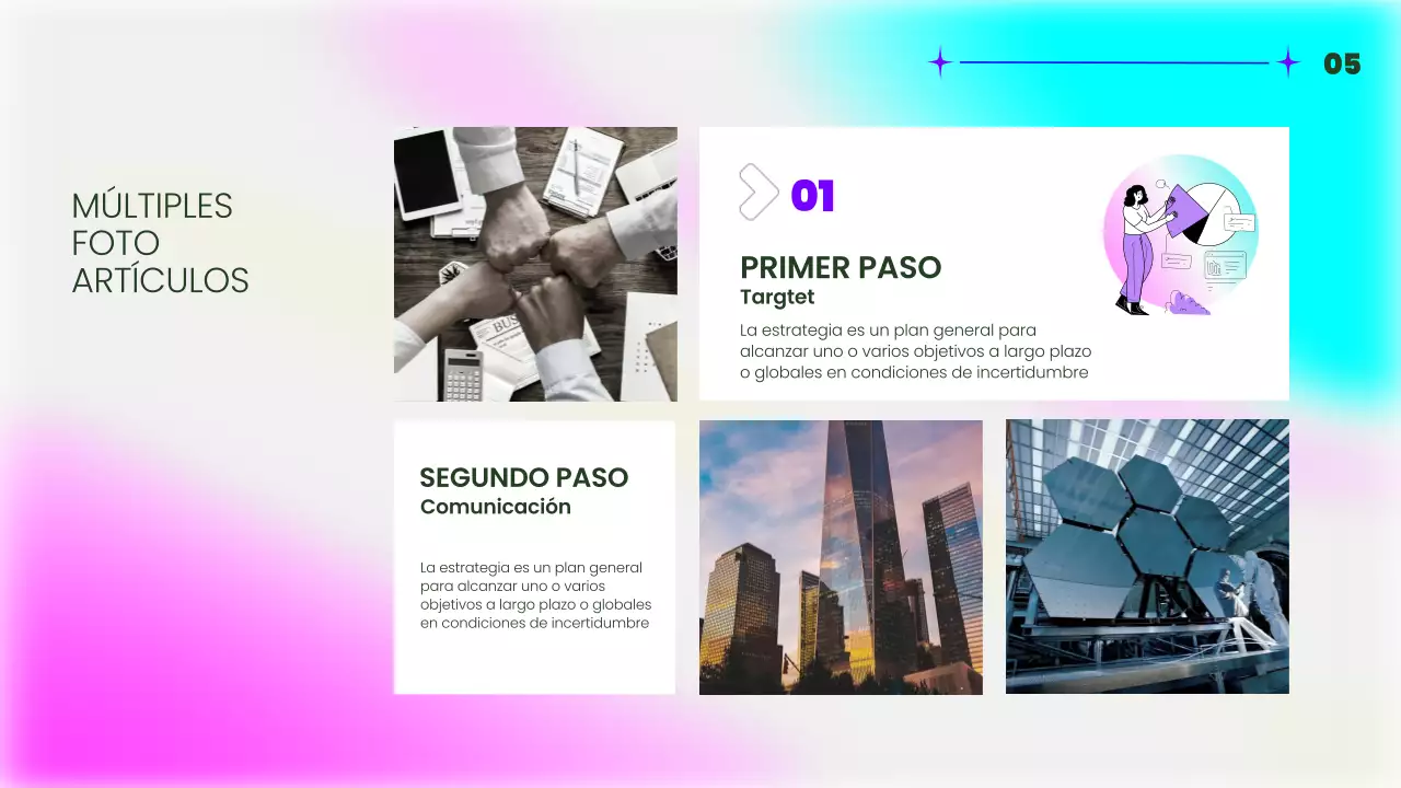 Informe de diseño multipágina de moda en rosa y fluorescente