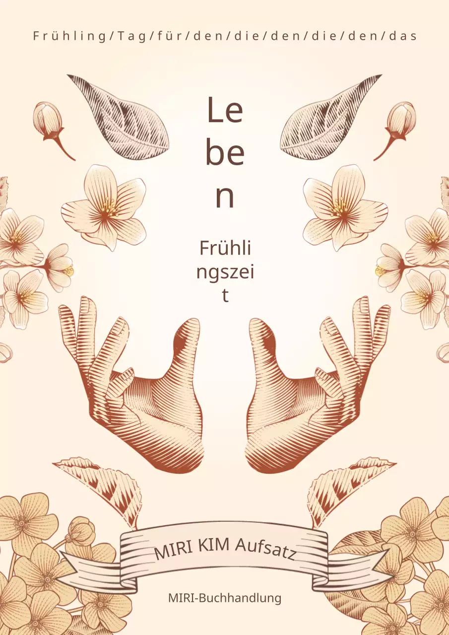 Ein klassischer Aufsatz über Lebenskunde in Gelb und Braun