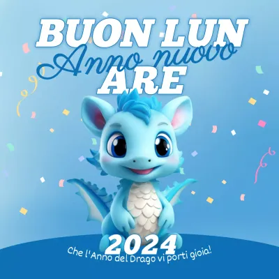 Annunci di Capodanno di tendenza in azzurro
