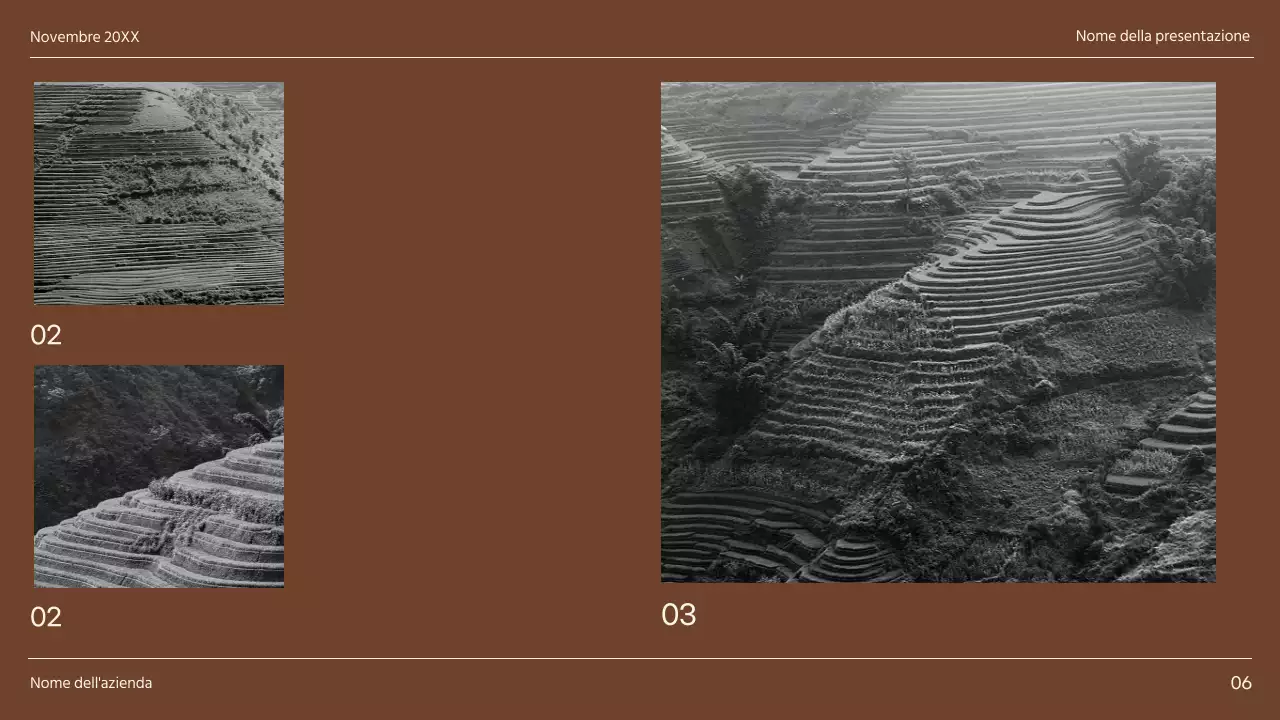 Relazione sulle pagine di Khaki e Brown Minimal Diverse Layout