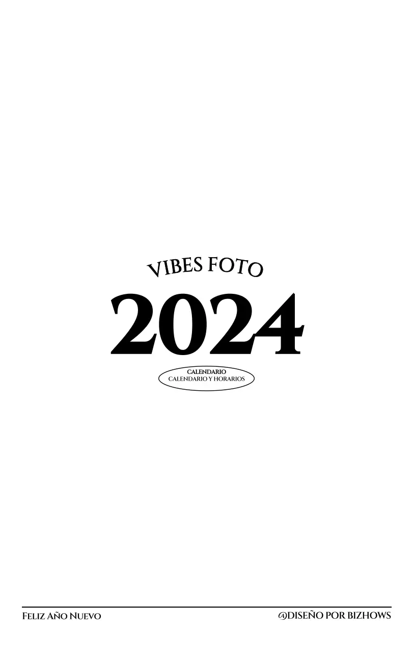 Calendario de pared de estilo sencillo con concepto de fotografía de viajes emocional en blanco y negro