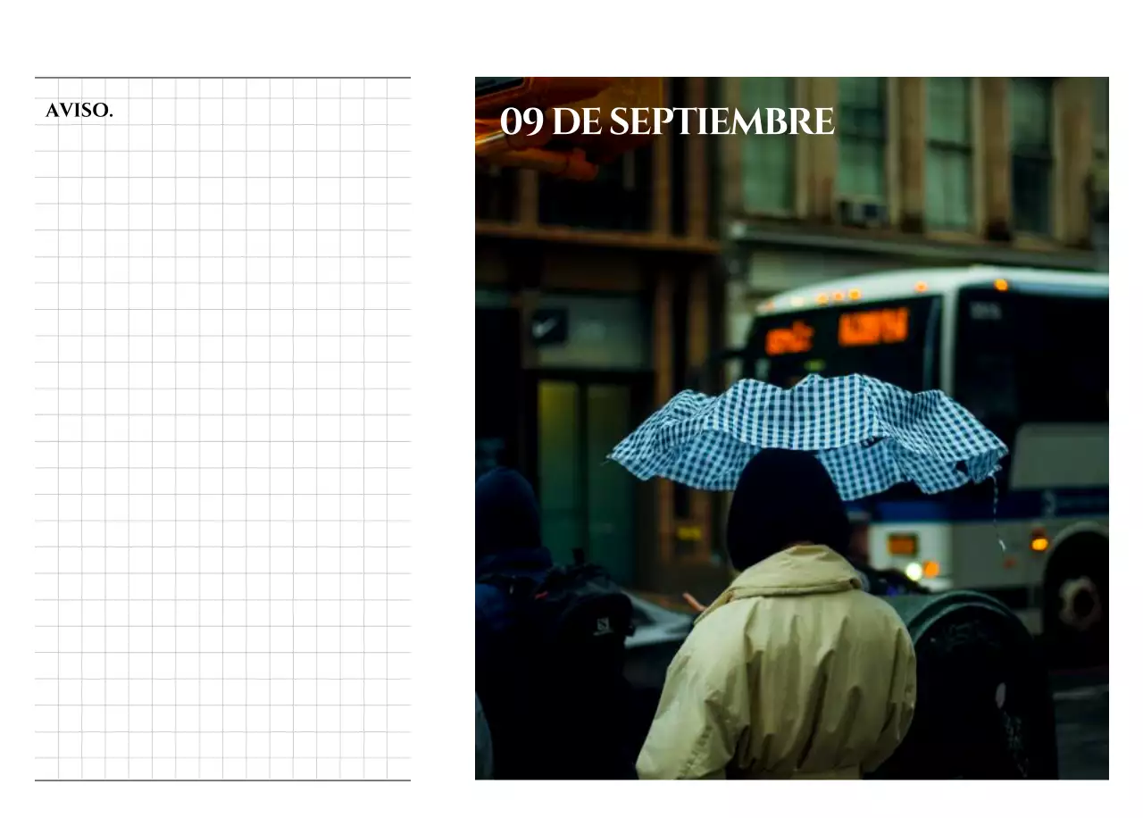 Un calendario de estilo sencillo con un emotivo concepto de fotografía de viajes