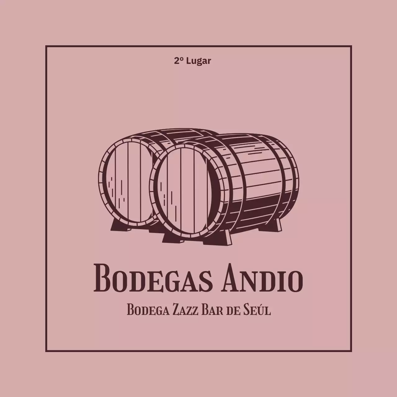 Papelería de diseño con una ilustración de un barril de vino