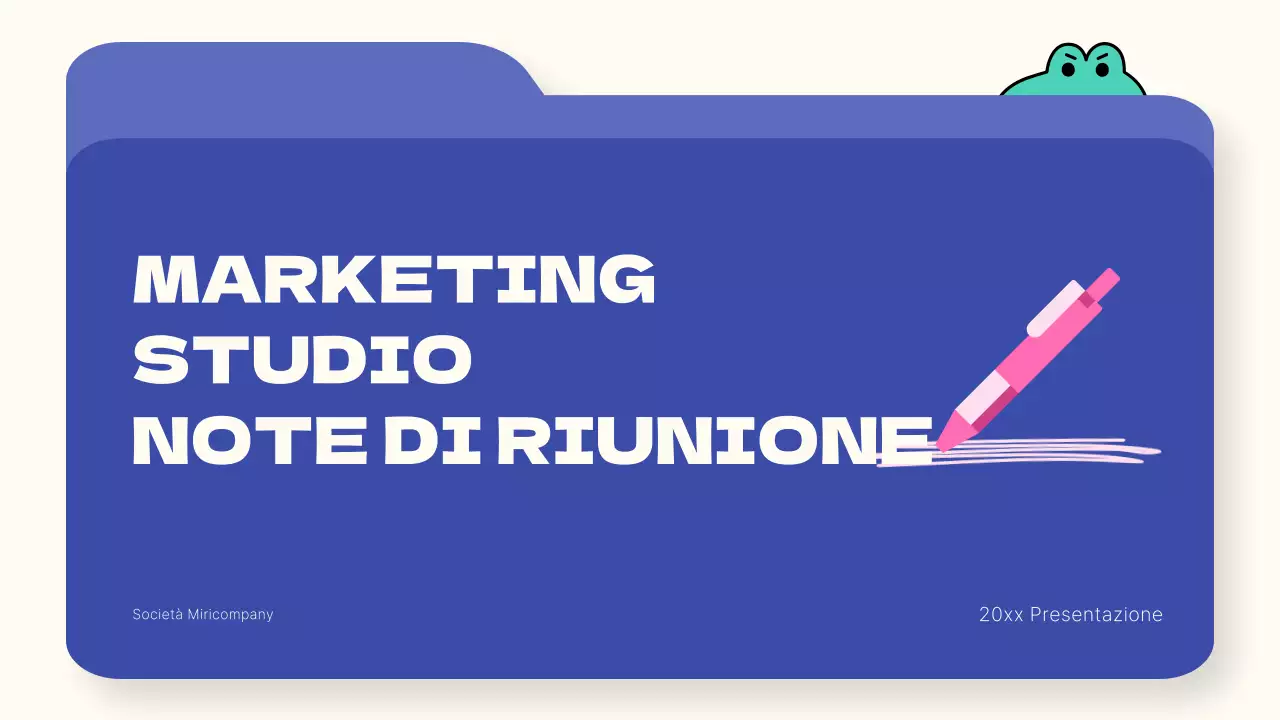 Studio di marketing semplice blu e menta
