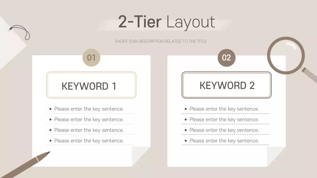 베이지 모던 오피스 프레젠테이션