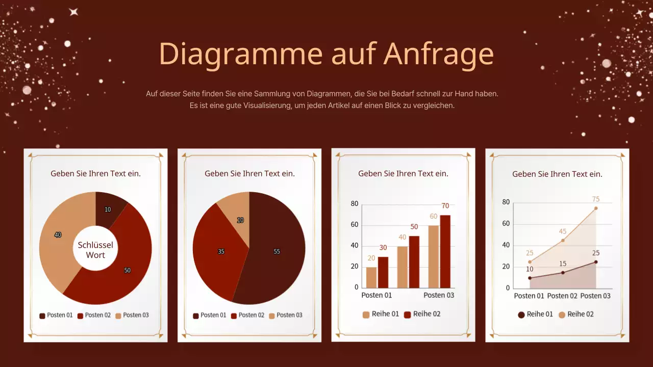 Eine luxuriöse Präsentation für ein Weihnachtsfest in Rot und Braun