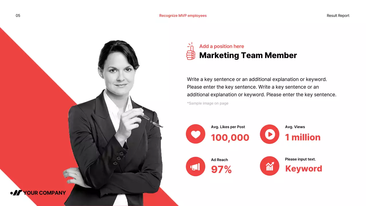 Red Modern Performance Report Presentation