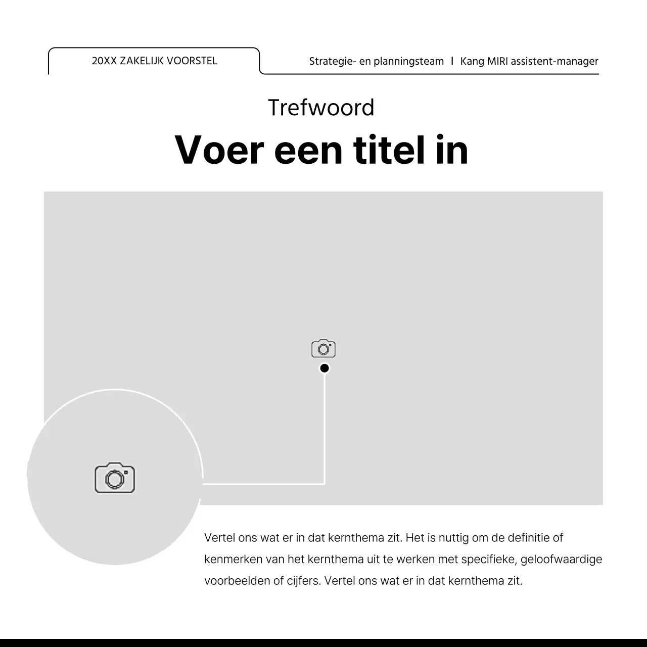 Promoot een lay-outontwerp met veel eenvoudige fotolijsten in wit en zwart