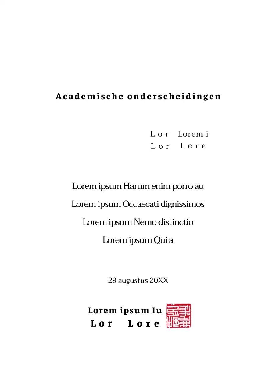 Universiteitsprijzen voor academische uitmuntendheid met een strak vormconcept