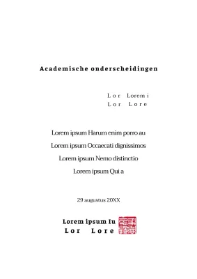 Universiteitsprijzen voor academische uitmuntendheid met een strak vormconcept