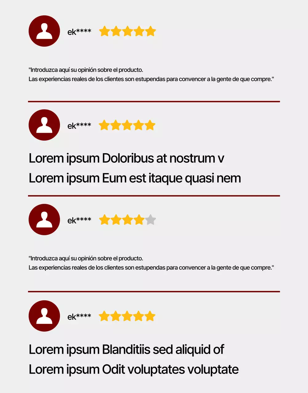 Rojo, simple descripción del producto electrónico