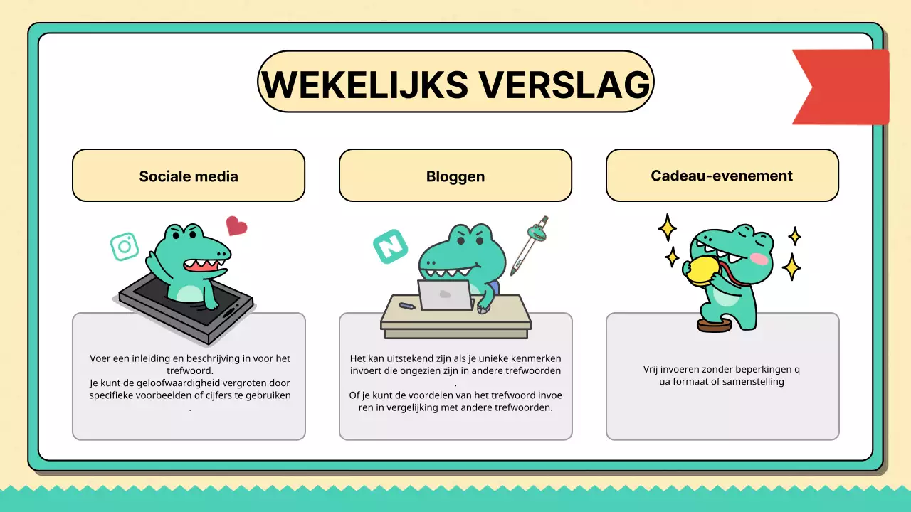 Beige en Mint Trendy Marketing Studienota's Verslag