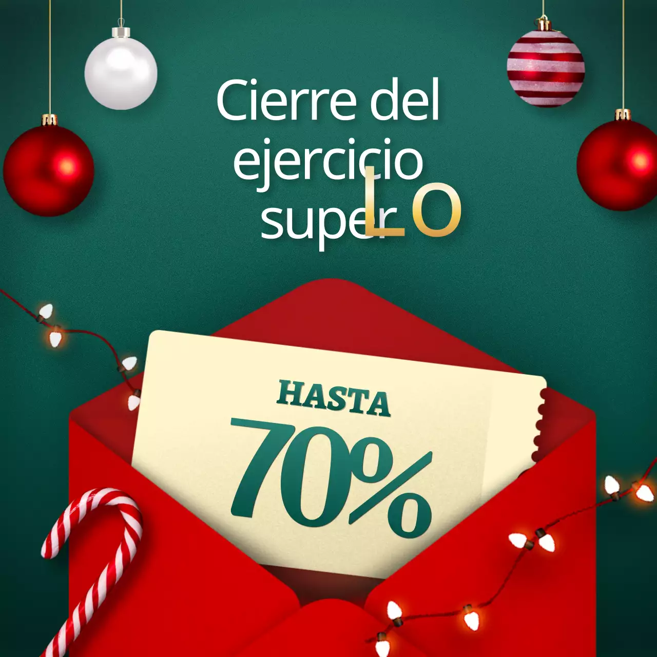 Anuncie un lujoso paquete de plantillas navideñas festivas en verde y rojo