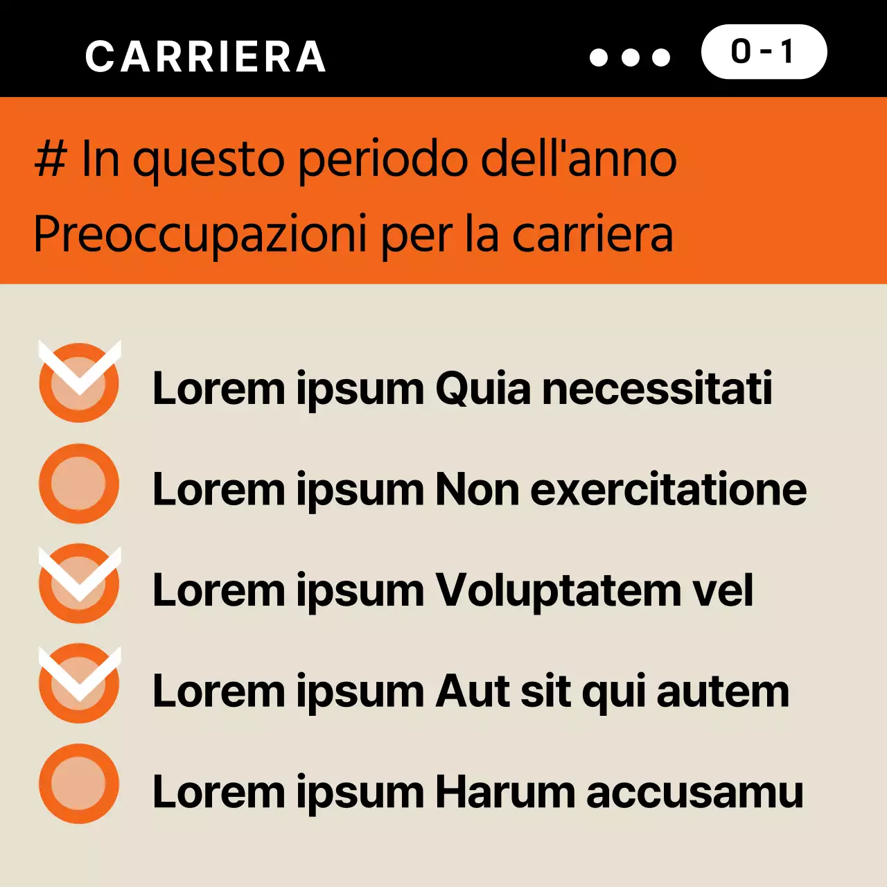 Piano aziendale semplice in arancione e beige