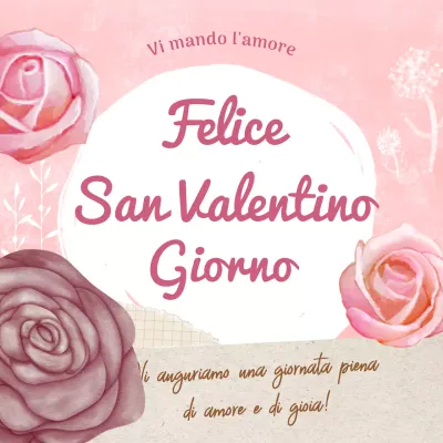 Pubblicità classica di San Valentino in bianco e rosa