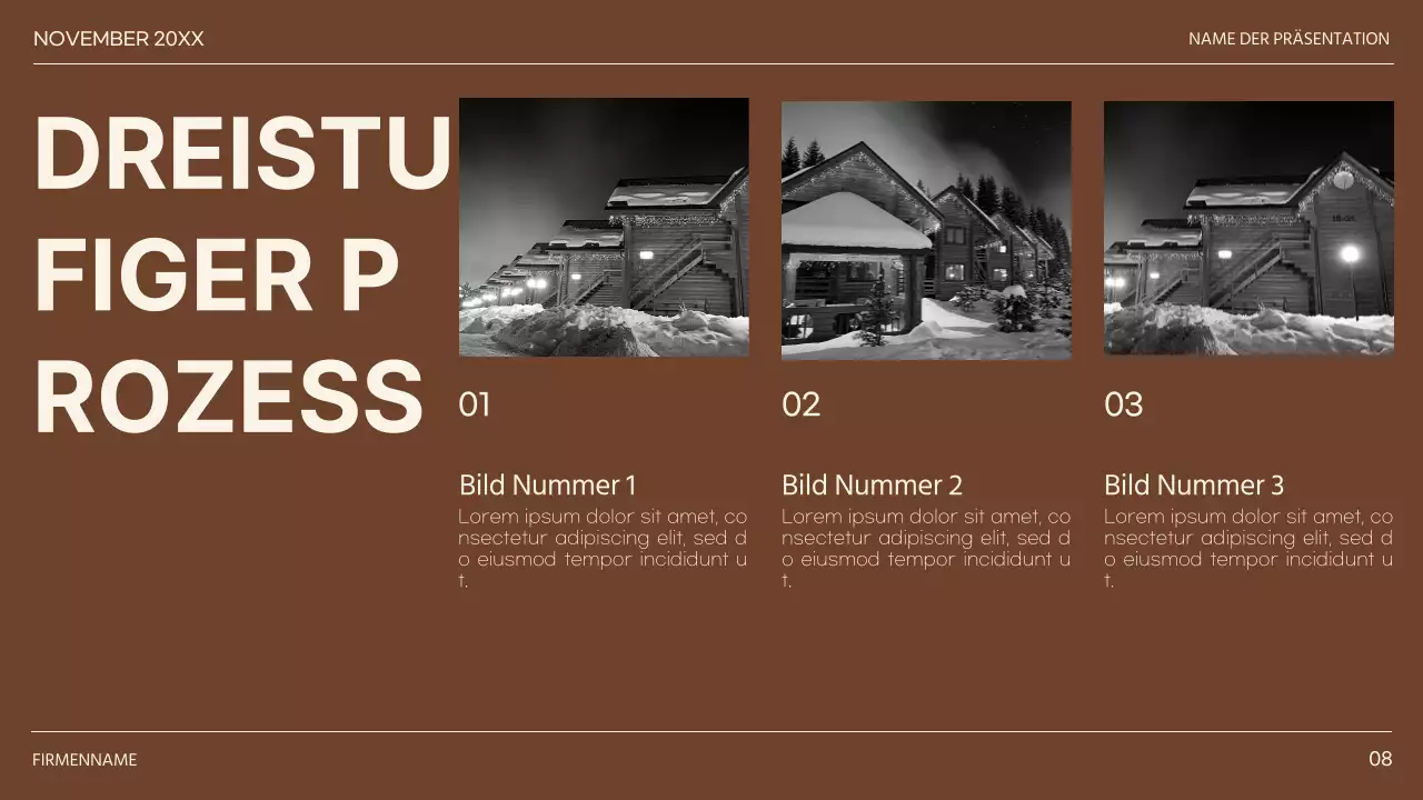 Khaki und Braun Minimal Diverse Layout Seiten Bericht