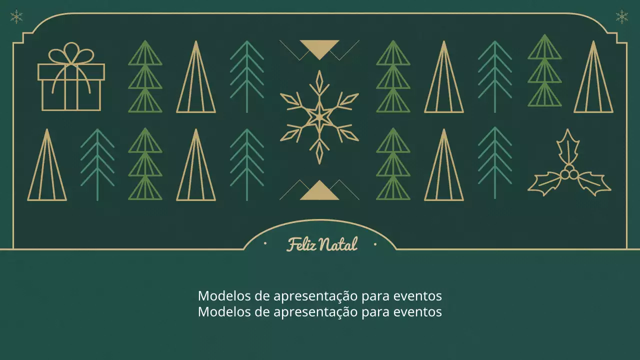 Um relatório de Natal clássico em verde e bege