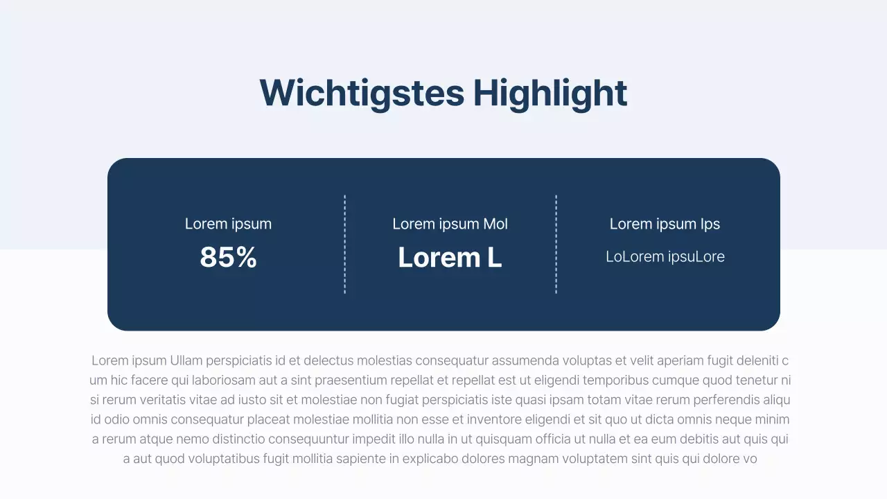 Ein einfacher ESG-Bericht in Marineblau und Hellblau