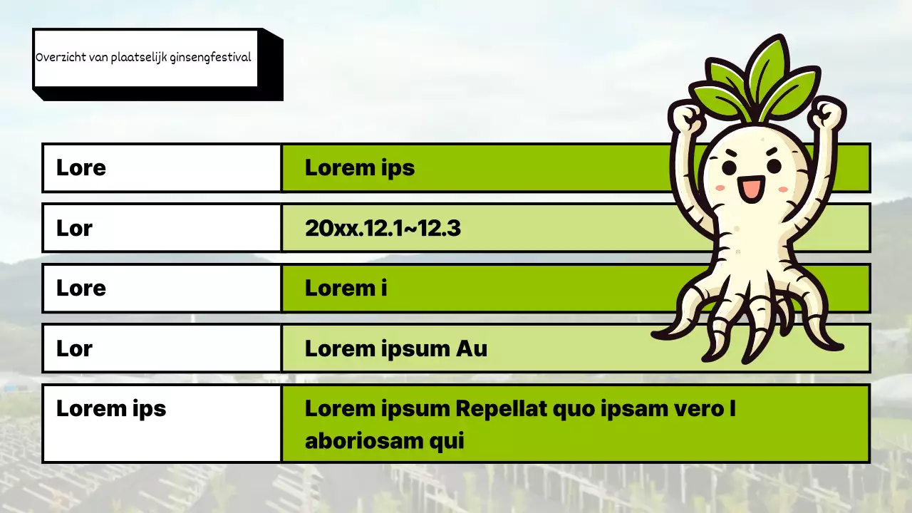 Een gids voor het groene, retro ginsengfestival