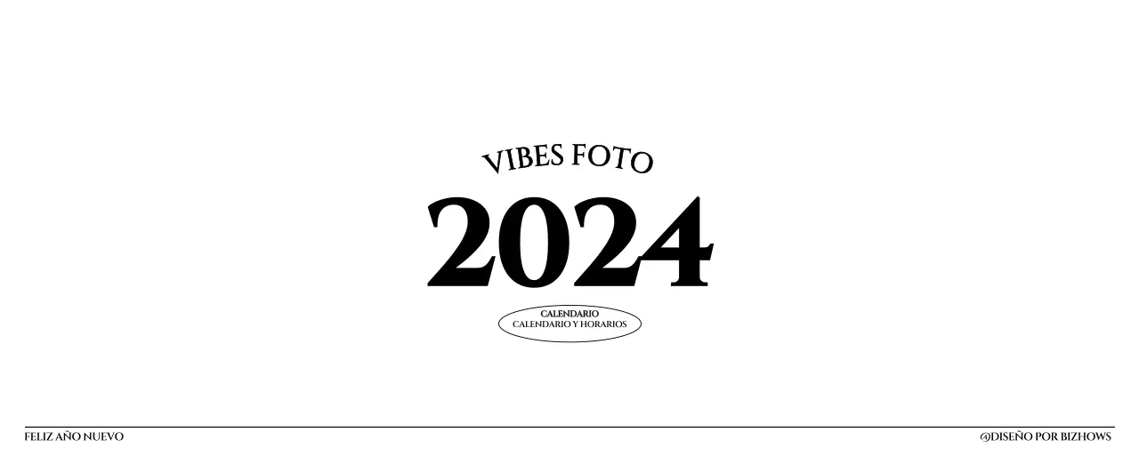 Calendario de pared de estilo sencillo con concepto de fotografía de viajes emocional en blanco y negro