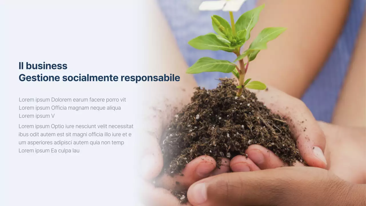 Un semplice rapporto ESG in blu navy e blu chiaro