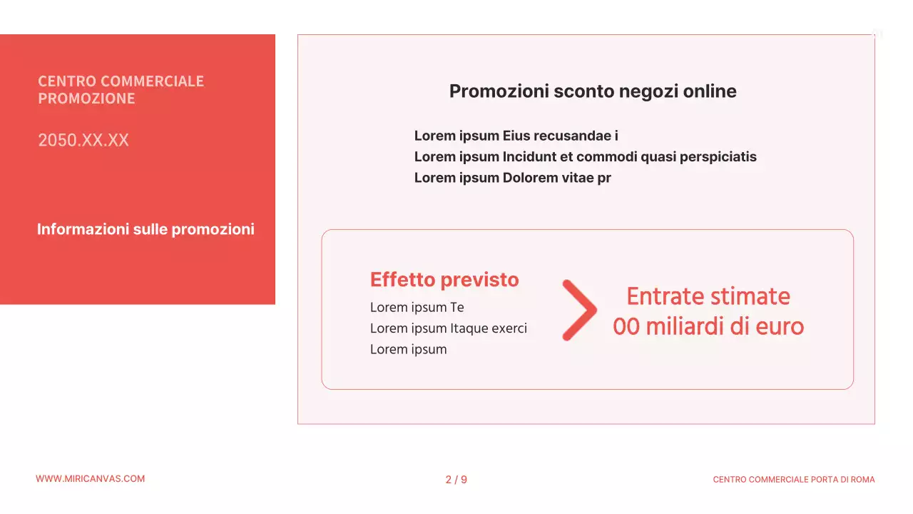 Un semplice brief promozionale arancione e nero