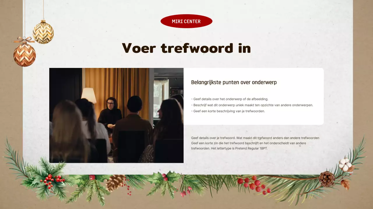 Vintage bruin en beige trainingsgids voor vrijwilligers tijdens de wintervakantie