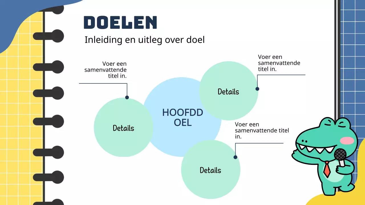 Blauw en Geel Trendy Marketing Studienota's Verslag