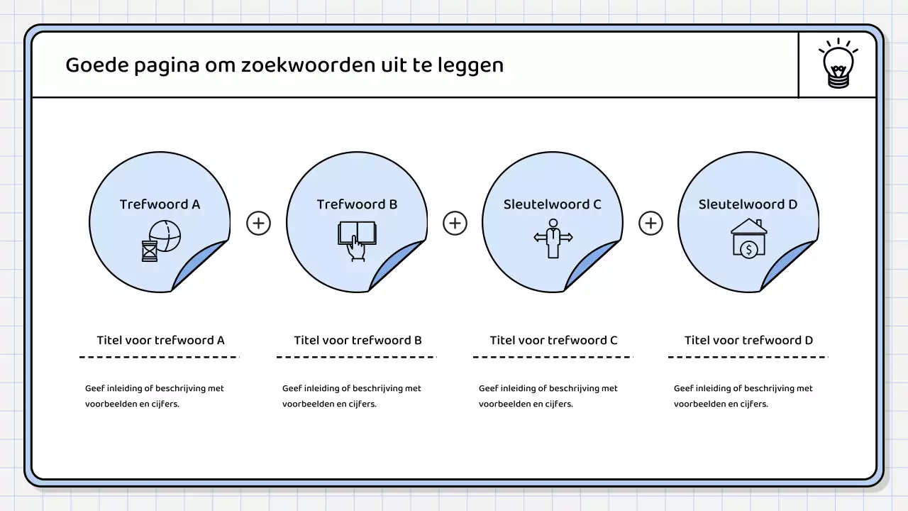 Een eenvoudig, lichtblauw samenvattend rapport
