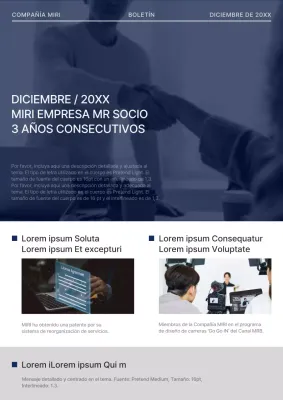 Anuncios modernos de noticias de empresa en blanco y negro