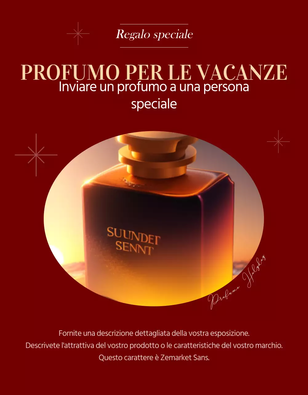 Promuovere una vendita natalizia di lusso in rosso e giallo