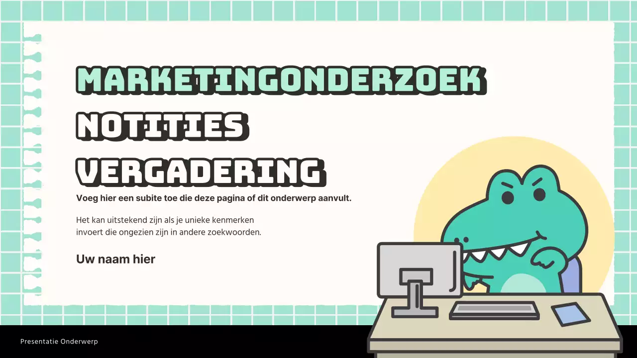 Mint en wit trending marketing onderzoeksnotitie rapport