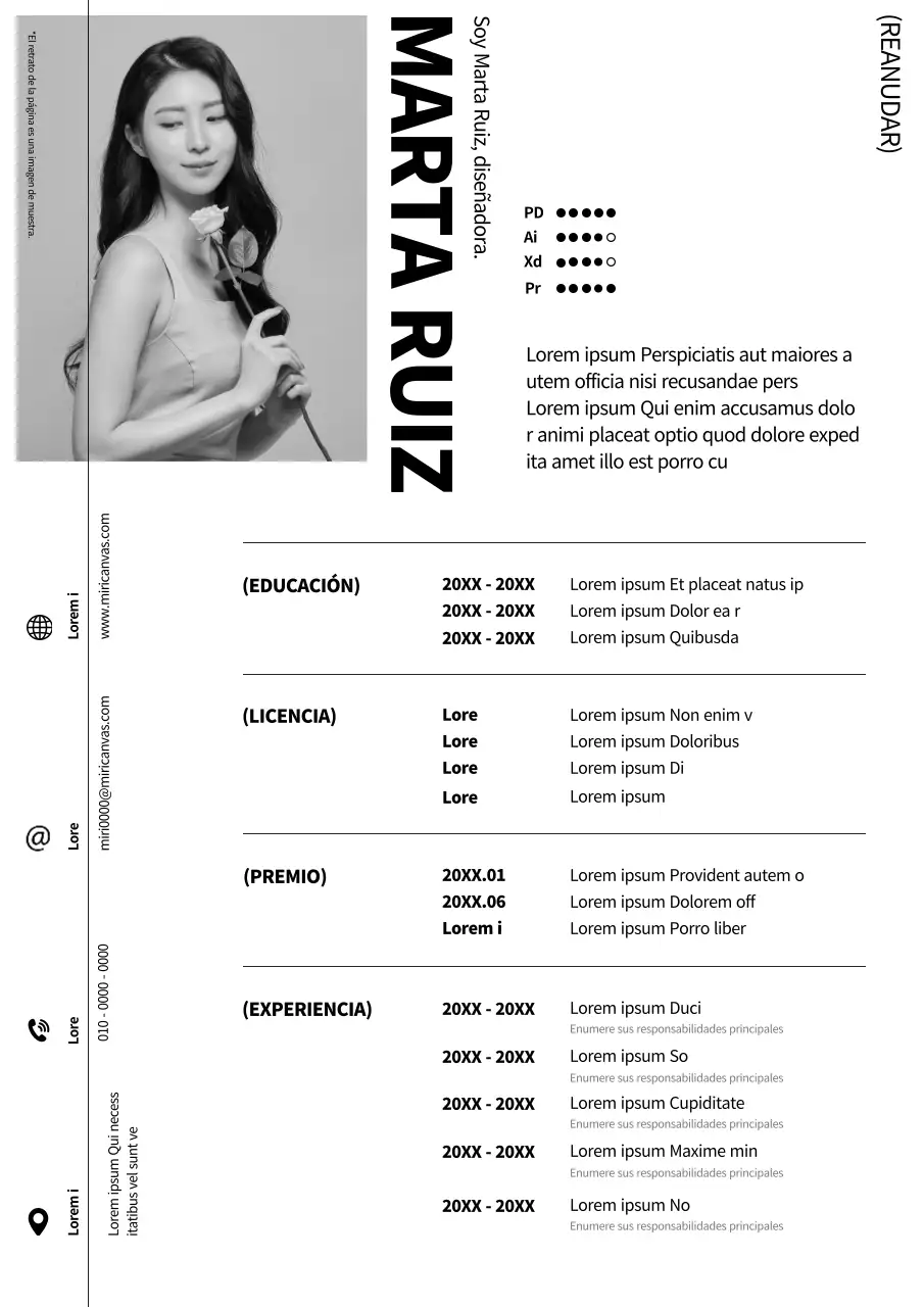 Carta de presentación de CV de diseñador moderno en blanco