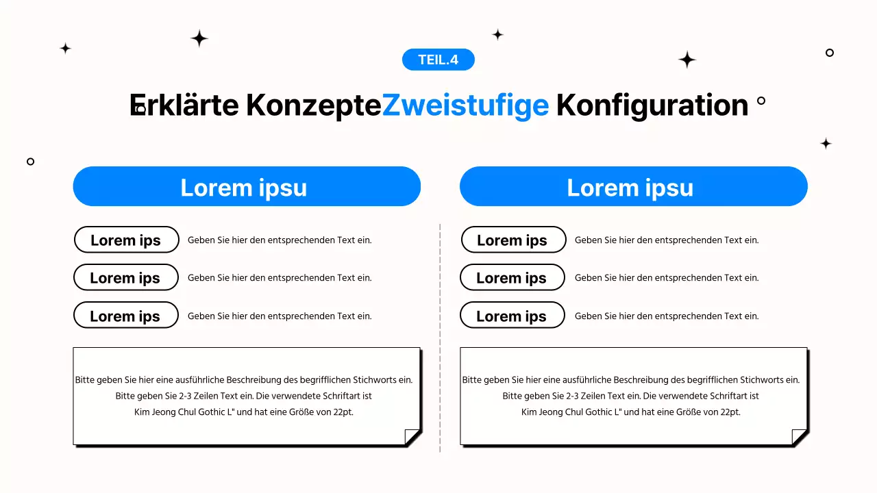 Einfache blaue und schwarze Büroarbeitspräsentation