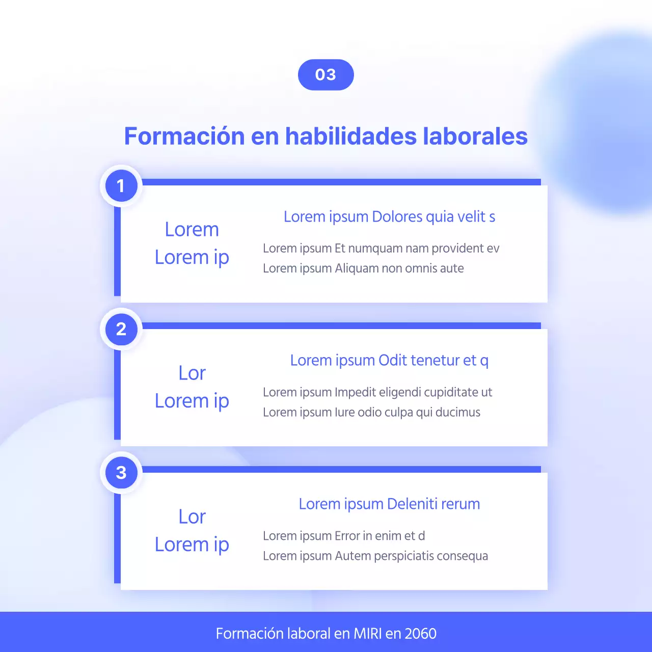 Guía de programas modernos de formación para el empleo en blanco y azul