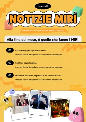 Il notiziario aziendale giallo-nero