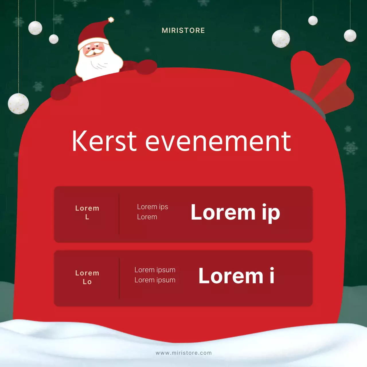 Een rood met groene kerstmarketingopdracht