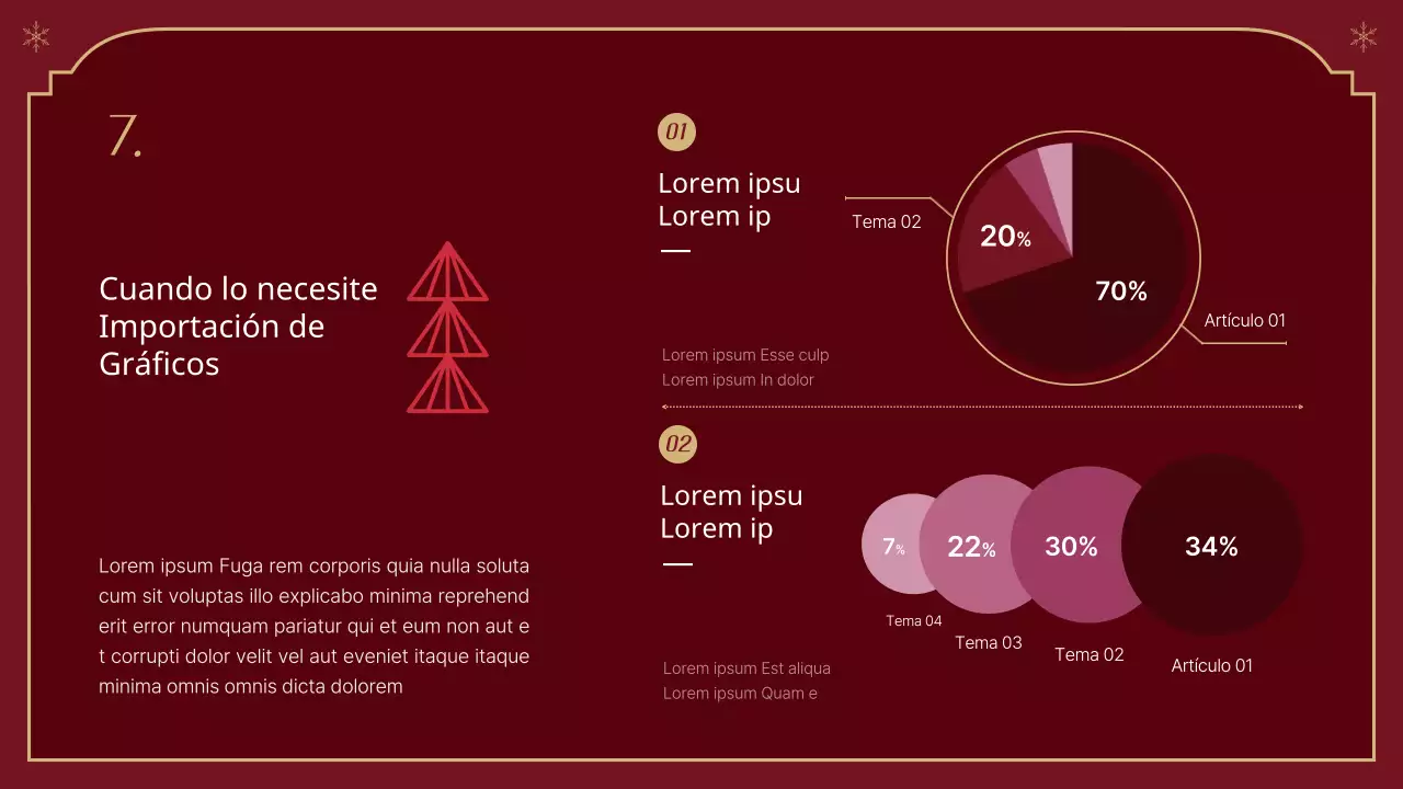 Un reportaje navideño clásico en rojo y beige