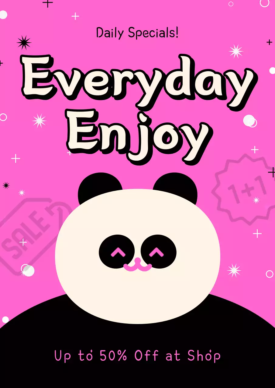 Pink Trendy Sale Promotion Poster