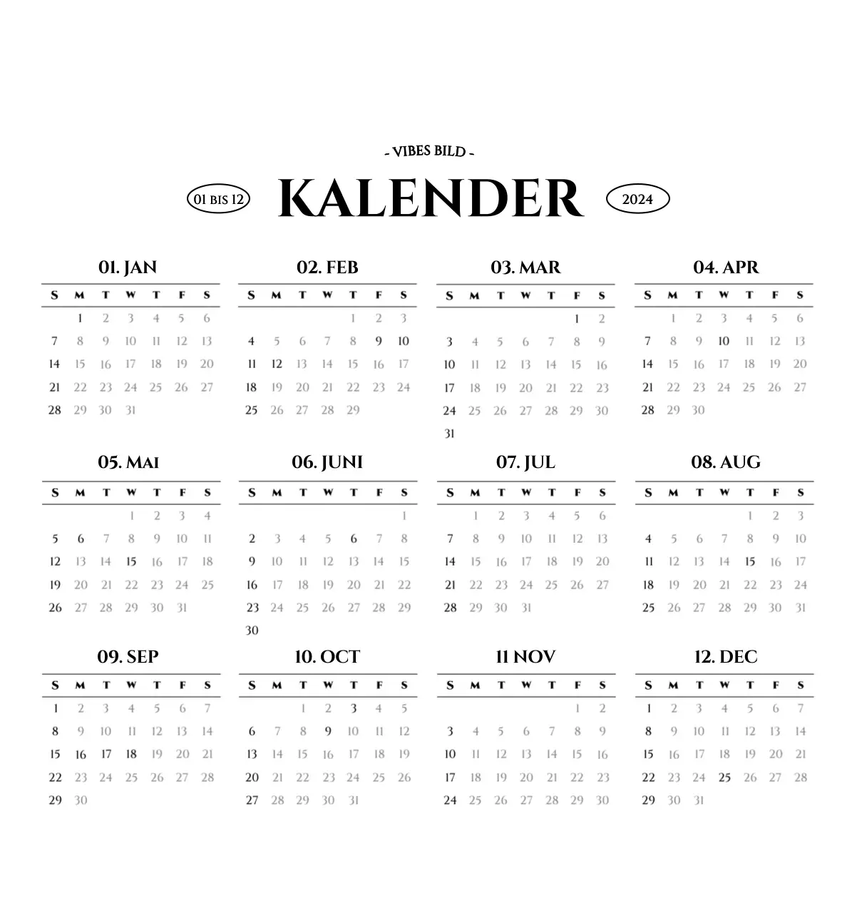 Einfacher Stil Wandkalender mit schwarz-weiß emotionalen Reisefotografie Konzept