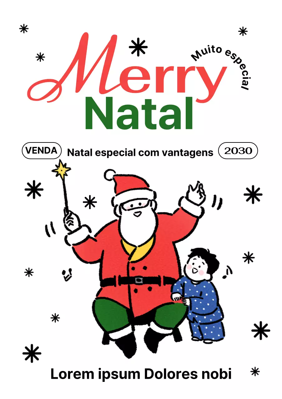 Anúncio de saldos de Natal de fim de ano em pop art branco e verde