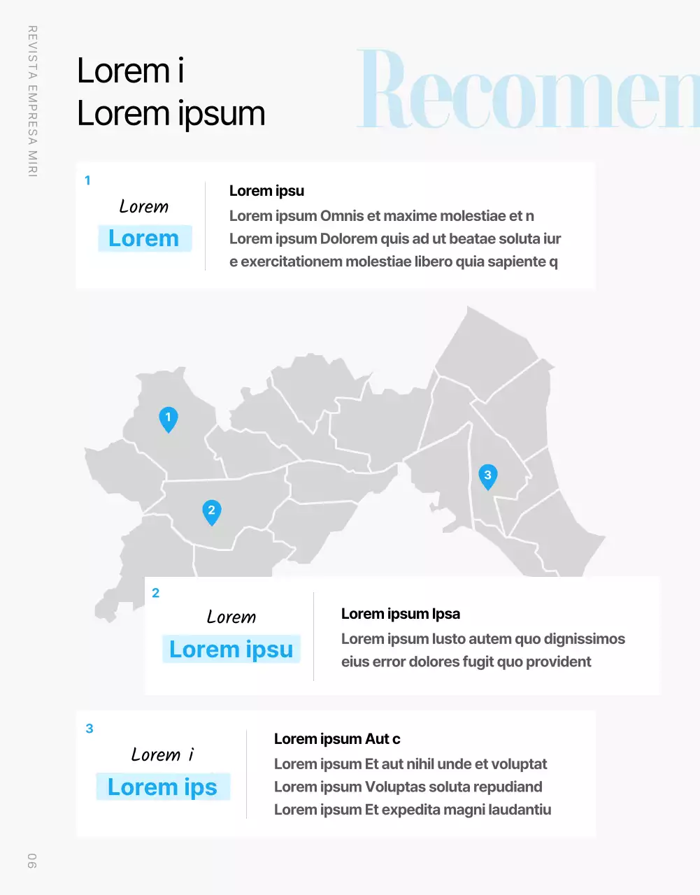 Revista interna corporativa moderna en azul claro y blanco