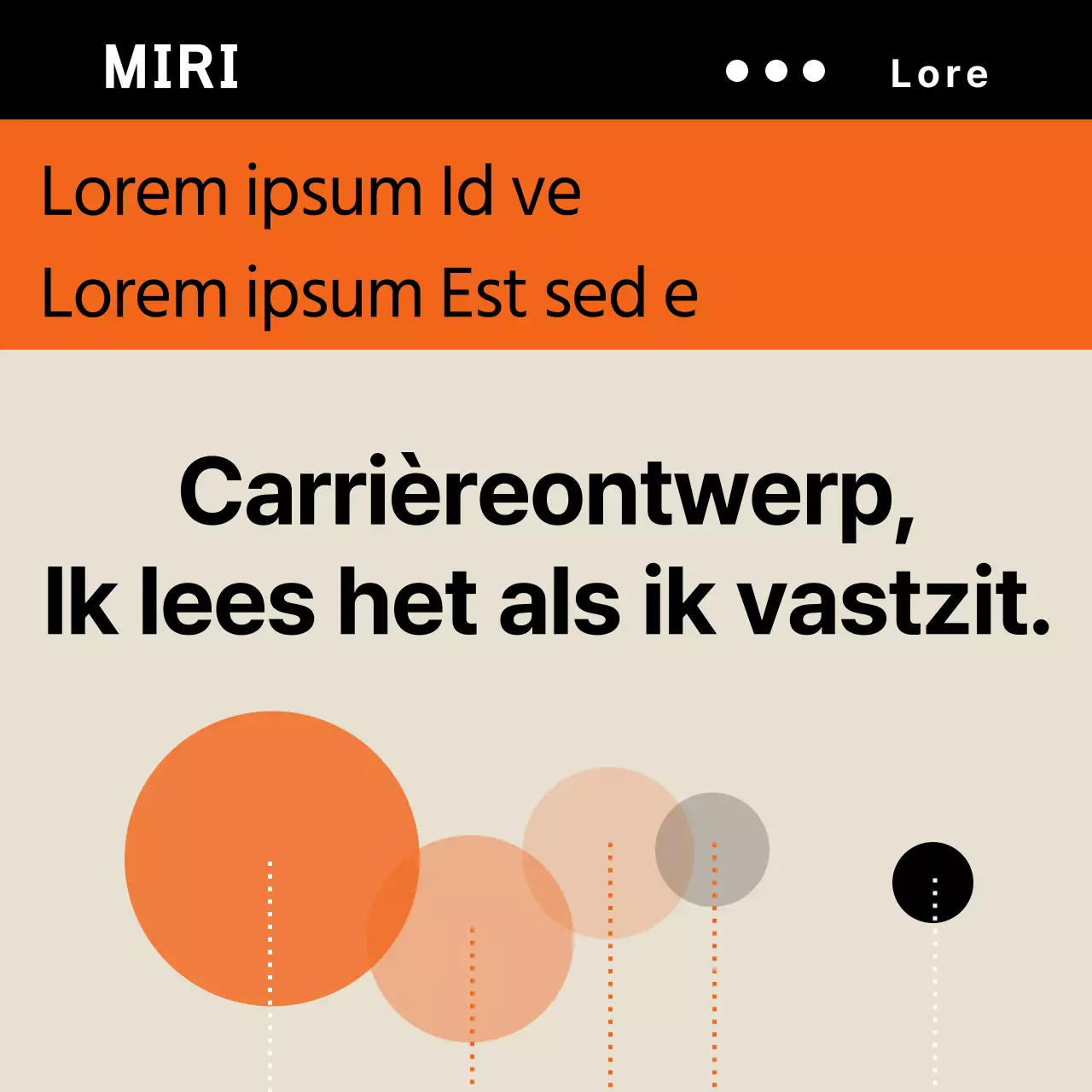 Eenvoudig businessplan in oranje en beige