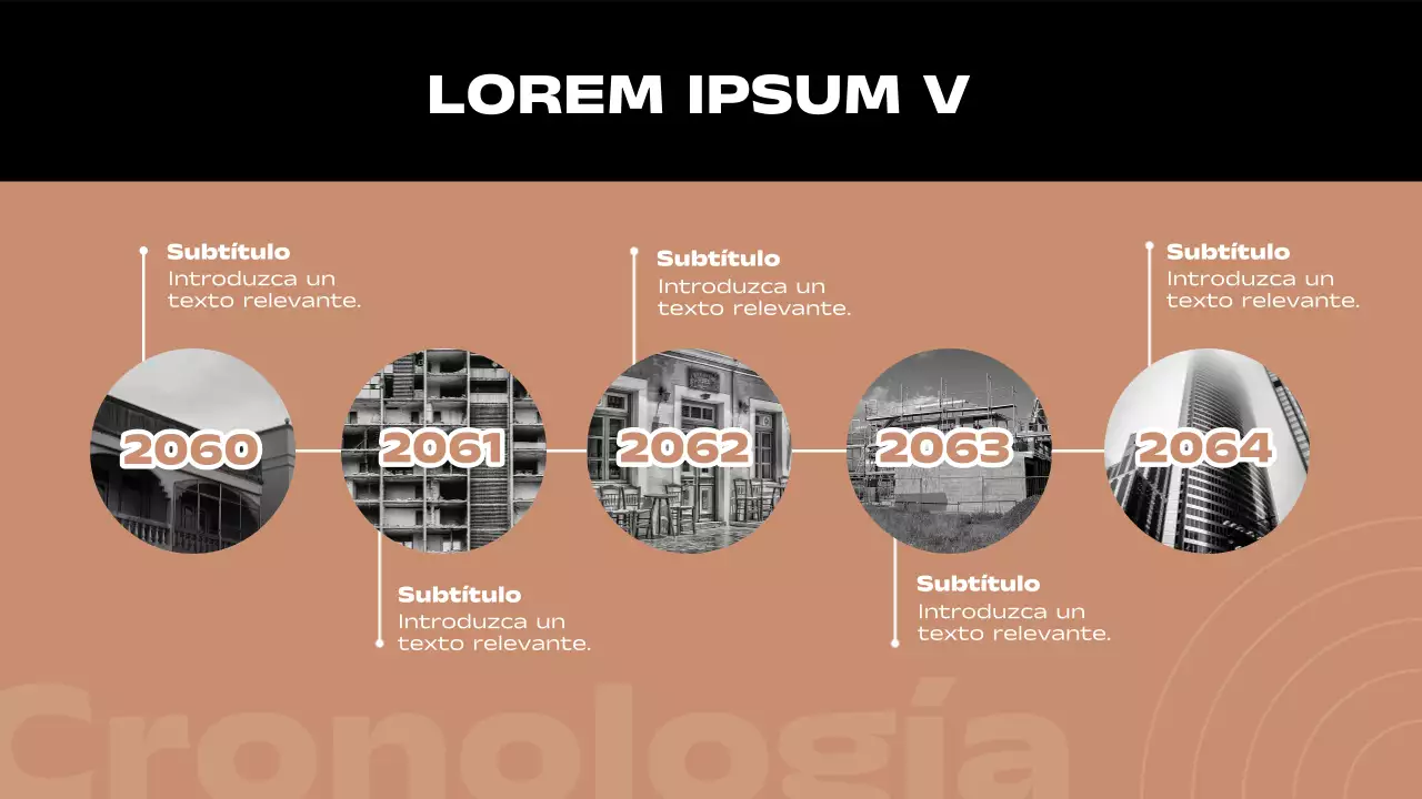 Informe de páginas con diseño mínimo múltiple en marrón y negro
