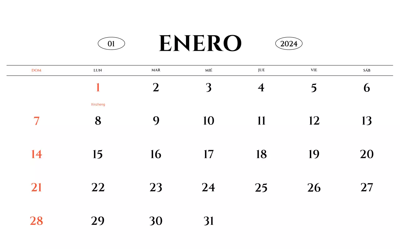 Calendario de pared de estilo sencillo con concepto de fotografía de viajes emocional en blanco y negro