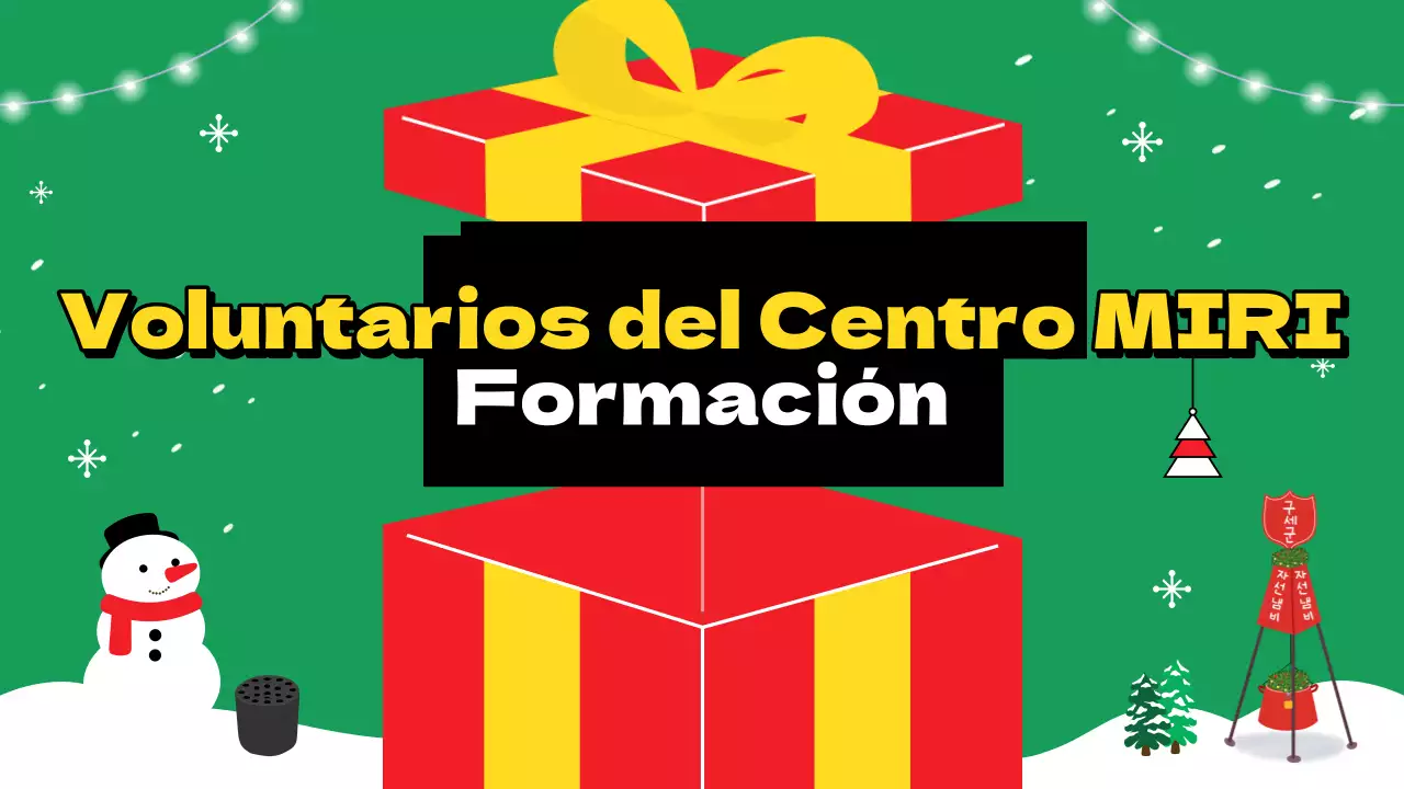 Moderno material de formación para voluntarios de invierno con fondo rojo