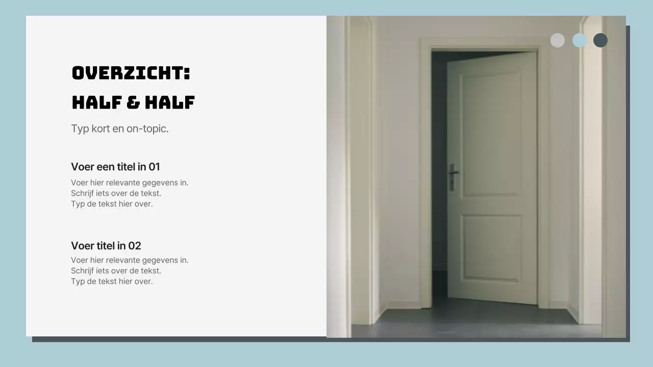 Hemelsblauw en Wit Klassiek Rapport met meerdere pagina's